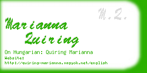 marianna quiring business card